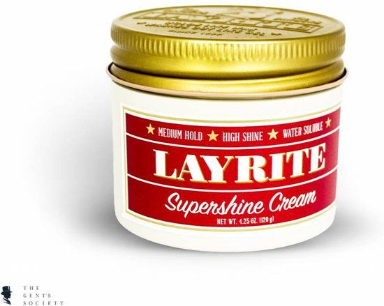 Layrite Supershine cream pomade lichte hold en extreme glans