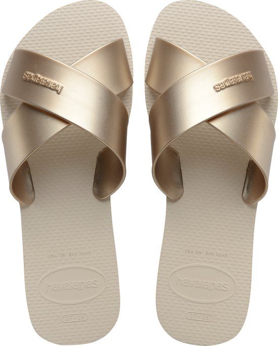 Havaianas Aqua Metallic Beige Dames Slippers