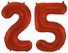 Folat Verjaardag Leeftijd folieballon - 25 jaar - rood - 86 cm