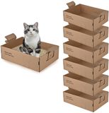 Merkloos / Sans marque BeiJingLiangPinJiaZuoKeJiWenHuaFaZhanYouXianGongSi Wegwerp Kartonnen Kattenbak - 6 stuks