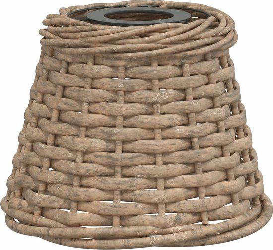 vidaXL Plafondlampenkap Ø15x12 cm wicker bruin
