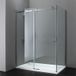 Badkamerplanet Cabine de douche avec porte coulissante + paroi fixe 100x80 cm - 200 cm de haut