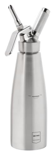METRO Professional Sahnespender 1L, Edelstahl, ¯ 9.3 x 32.3 cm, silber