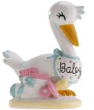 dekora We Love Parties GmbH Baby Ooievaar Taarttopper voor Geboorte 10cm
