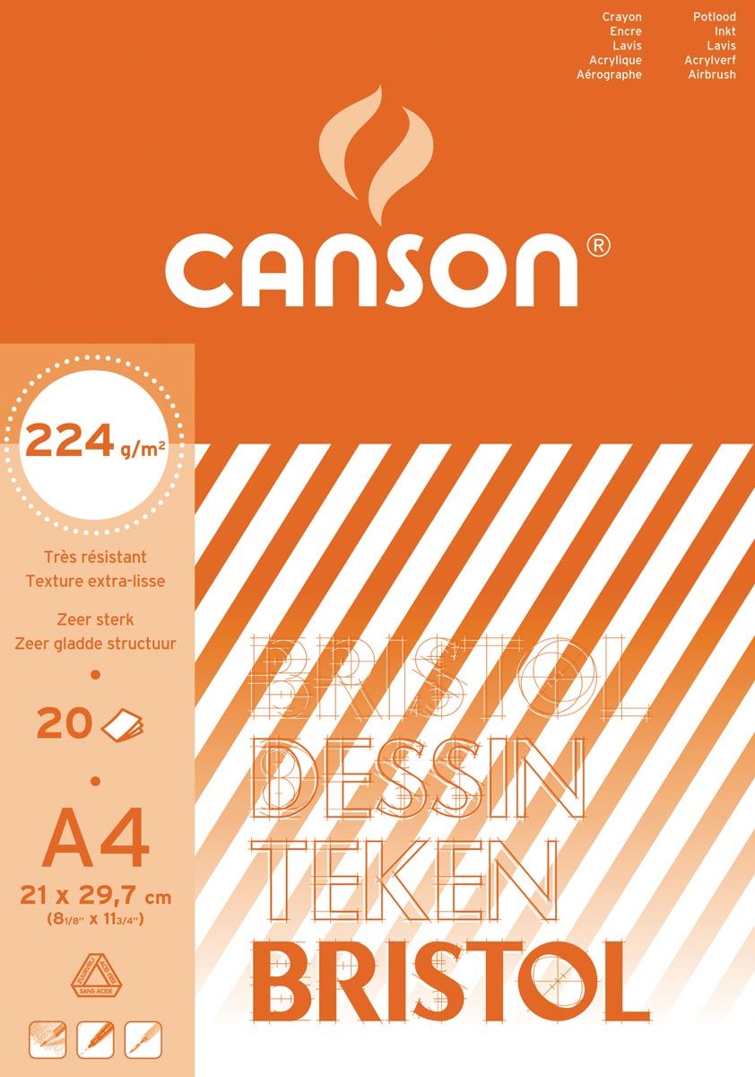 Canson Tekenblok Bristol FT 21 x 29,7 cm A4