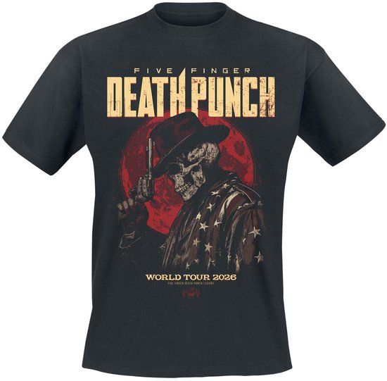 Five Finger Death Punch Moon Mock Up 2 Heren T-shirt - zwart - 5XL