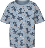 NAME IT Jongens T-shirt Lichtblauw Katoen Ronde hals Korte mouw Print Maat 122/128