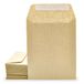 Ofituria Kraftpapieren enveloppen met siliconen strips voor uitnodigingen of gastgeschenkzakjes, voor bruiloften, communie, doop, enveloppen voor sieraden of zaden (100 enveloppen, 120 x 176 mm)