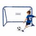 SPEERTO But de football en métal, 213x150x90 cm, avec filet d'entraînement pliable