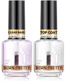 Born Pretty Topcoat en Basecoat nagellak - Transparant - 15 ml