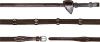 Dy on 5/8 (16mm) Web Reins With 9 Loops Hunter Collection - Brown - Maat Full