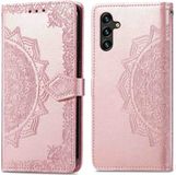 iMoshion Mandala Bookcase - Hoesje voor Samsung Galaxy A25 / A24 - Rosé Goud