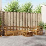 vidaXL - Hoek loungeset - 5 zitplekken - Naturel - Polyester