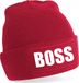 Bellatio Decorations wintermuts - Boss - rood - voor volwassenen