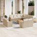 Maison Exclusive - Ensemble de jardin, composé de 12 pièces, avec coussins, beige, en polyrotin