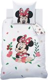 Disney Minnie Mouse Dekbedovertrek Flower - Eenpersoons - 140 x 200 cm - Katoen