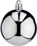 Krist+ Kerstballen Ø 6 cm 24 Stuks Zilverkleurig Plastic