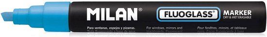 Milan Fluoglass Wisbare Markeerstift - Blauw - 2-4 mm
