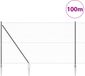vidaXL Hexagonale omheining met palen, 100 x 1,5 meter, PVC-gecoat staal, Grijs