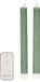 Anna's Collection Bougies LED - 2x st - jade vert - 23 cm - afstandsbediening