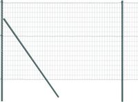 vidaXL Euro-hek met grondbevestiging 10 x 1,5 m PVC-coated staal groen