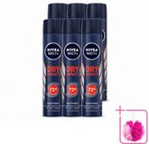 NIVEA MEN Spray anti-transpirant Dry Impact - 6 x 200 ml