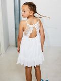 NAME IT NKFFIMIA Girls' Dress - Size 152 - Jet Stream - Cotton - Sleeveless