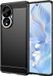 Techsuit Carbon Silicone Back Cover voor HONOR 90 - Zwart