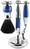 18.21 Man Made Scheerset Gillette Mach 3 3pc Bleu & Chrome Plated
