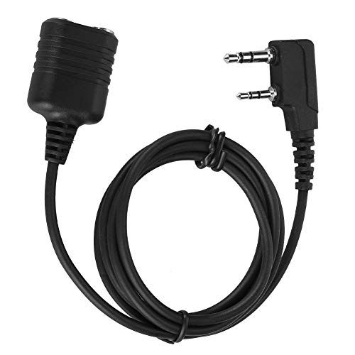 Garsent Verlengkabel voor K-head Walkie Talkie 2-pins Extension Core Hand Mic Kabel Voor Kenwood Baofeng