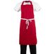 Whites Chefs Clothing Whites halterschort polyester-katoen rood