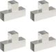 vidaXL Paalverbindingen 4 st t-vorm 91x91 mm gegalvaniseerd metaal