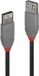 LINDY USB-kabel USB 2.0 USB-A stekker, USB-A bus 3.00 m Zwart, Grijs 36704