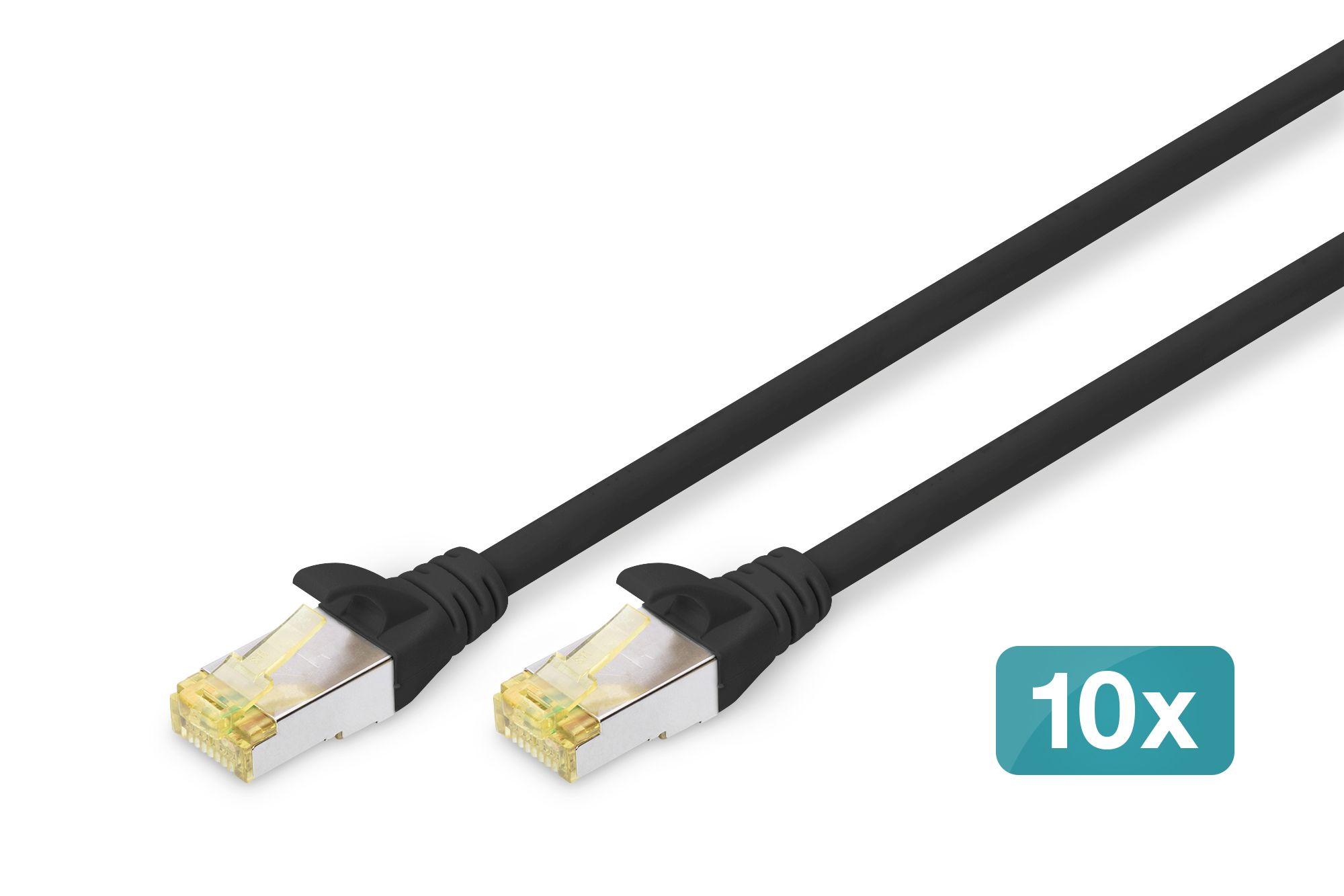 Digitus DK-1644-A-010-BL-10 netwerkkabel Zwart 1 m Cat6a S/FTP (S-STP)