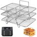 Ninja Air Fryer Racks voor Ninja Dual - Drie Laags Kookrek