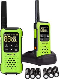 Retevis RT649P Talkie-walkie, Talkie-walkie bi-canal, étanche IP67, bouton SOS, PMR 446 (sans licence), CTCSS/DCS, lampe de poche LED, batterie 1200 mAh, portée. Talkie-walkies pour le ski et le surf (2 pièces)