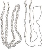 Urban Classics Multifunctional Chain With Pearls 2Pack Ketting - Zilverkleurig