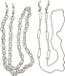 Urban Classics Multifunctional Chain With Pearls 2Pack Ketting - Zilverkleurig
