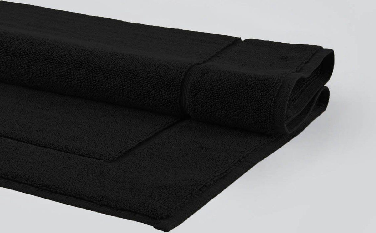 Aquanova London Badmat - Zwart - 70x120 cm - Fleece