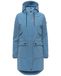 Navahoo Lange overgangsjas voor dames, softshelljas met capuchon en grote zakken, ochtendnevel, maat 14 XS-3XL