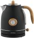Klausberg 7907 - Retro Waterkoker - 1,7L - RVS - Zwart - met thermometer