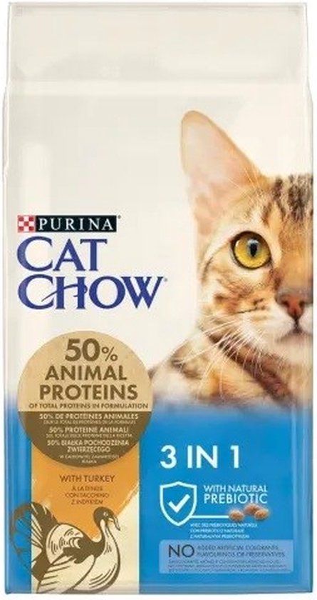 Purina Cat Chow 3in1 Adult Turkey 15kg