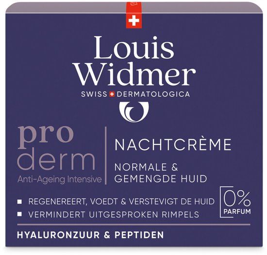 Louis Widmer Proderm Zonder Parfum Nachtcrème - 50 ml