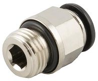 RS PRO Steekfitting, schroefdraad-tot-buis, messing, 20 bar, verpakking van 10 stuks