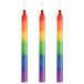XR Brands - Bougies de corps BDSM - arc-en-ciel (lot de 3)