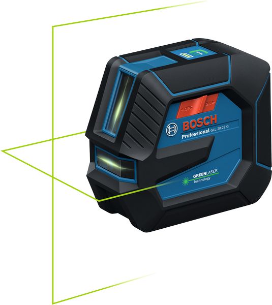 Bosch Professional GLL 20-22 G - Lijnlaser - (4x batterij, laserrichtbord, houder, adapter, tas)