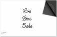 Dietrix Inductie Beschermer - 59x52cm - Quotes - Live Love Bake Wit
