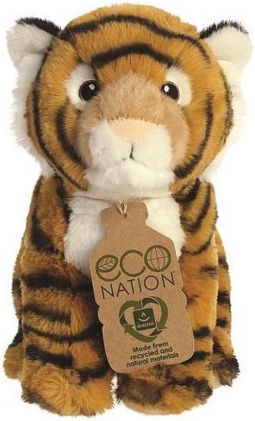 Pluche knuffel Bengaalse tijger - 24 cm - Multi