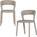WOOOD Noble Eetkamerstoelen - Leerlook - Beige - Set van 2