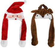 Svenska Living Kerstmuts rendier/kerstman bewegend 64/75x30cm 2 assorti